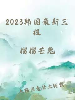 2023韩国最新三极