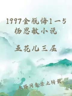 1997金瓶悔1一5杨思敏小说